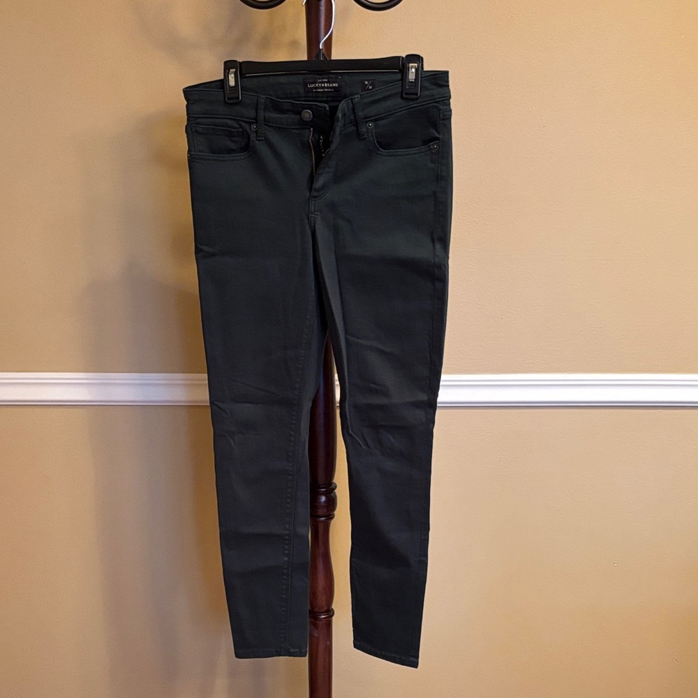 Lucky Brand Women's Dark Green Skinny Jeans